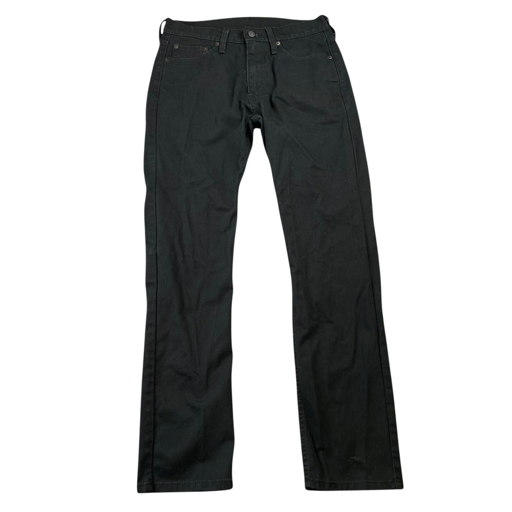 Levis 513 Jeans Mens 31x31 Black Slim Straight Stretch Denim Red Tab